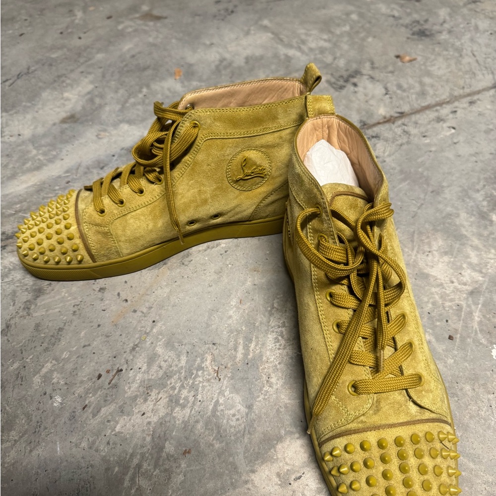 Christian Louboutin Studded High-Top Sneakers